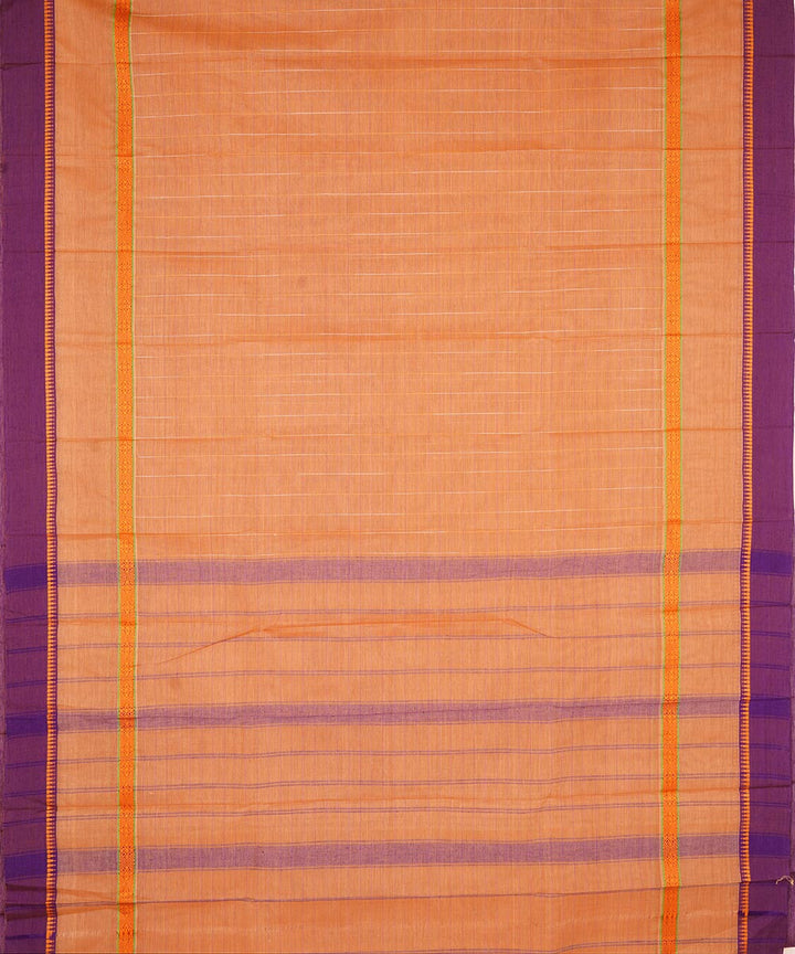 Light orange cotton handloom narayanapet saree