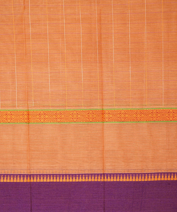 Light orange cotton handloom narayanapet saree