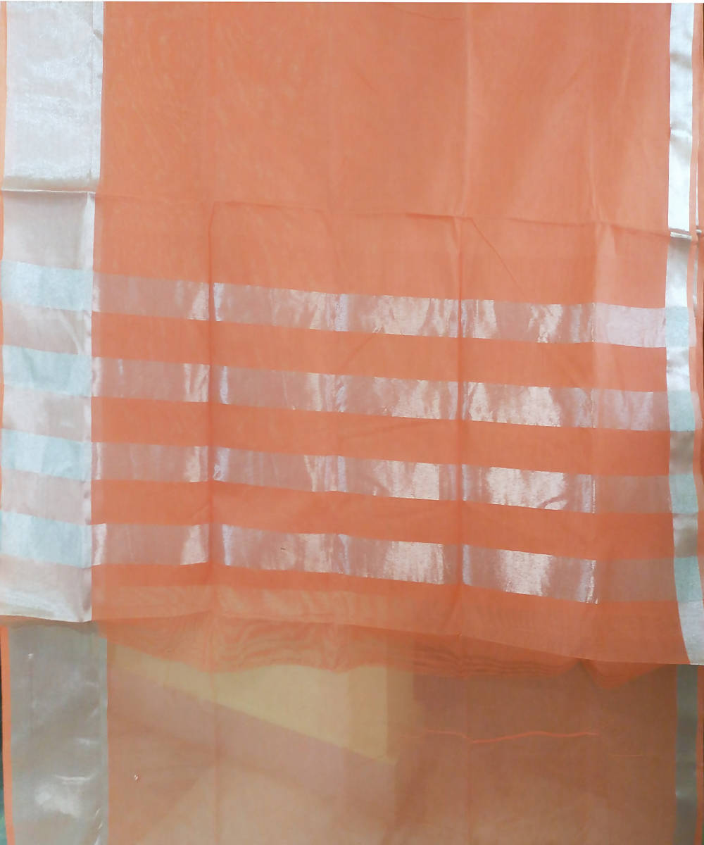 Light brown hand woven cotton venkatagiri saree
