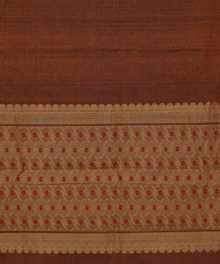 Brown Paramakudi Cotton Handwoven Saree