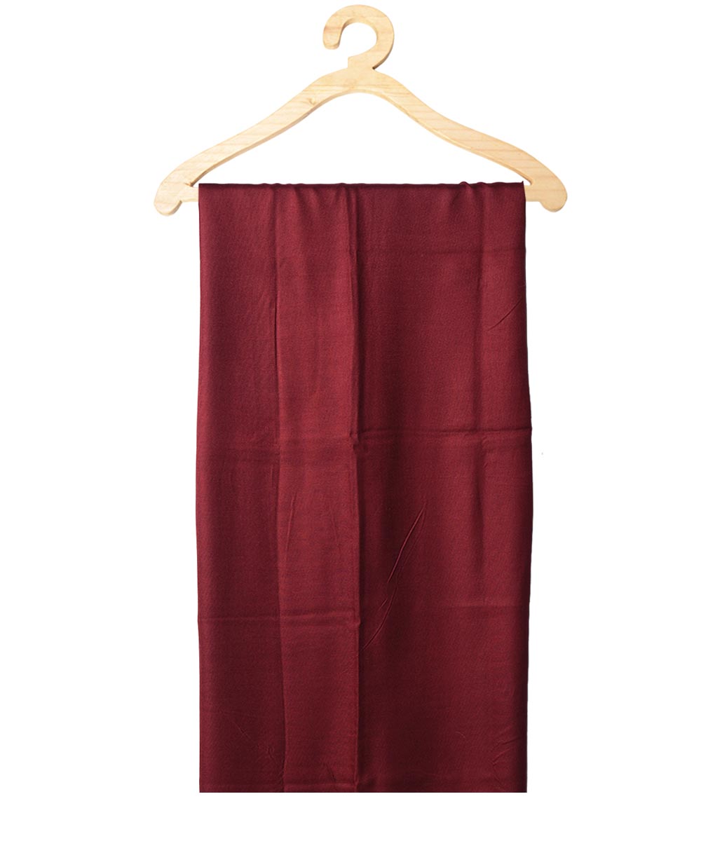 2.5m Dark red handwoven eri silk kurta material