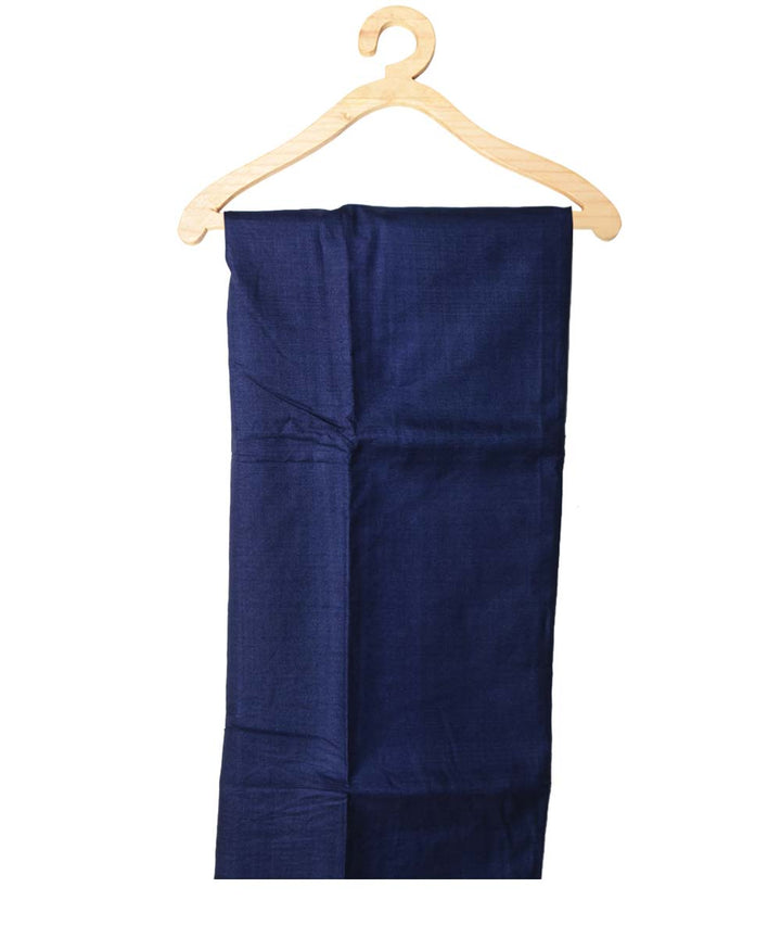 2.5m Navy blue handloom tussar silk kurta material