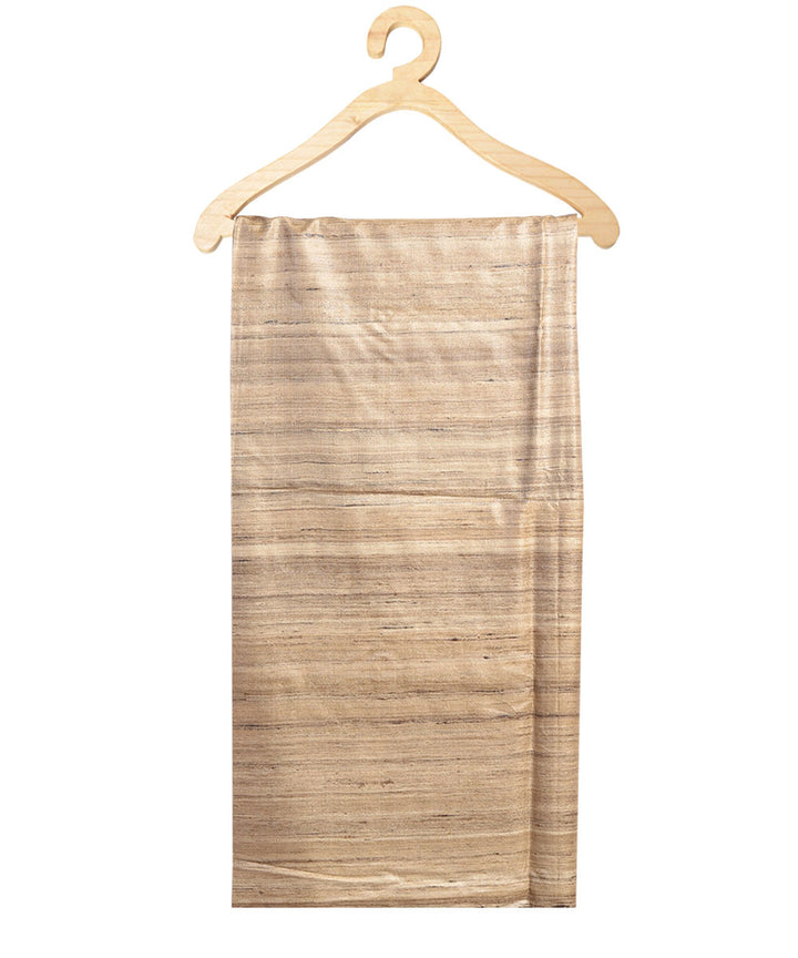 Beige handwoven ghicha tussar silk kurta material(2.5m per qty)