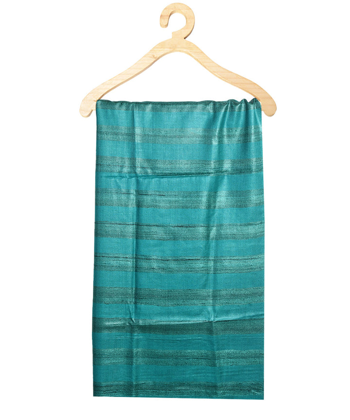 2.5m Cyan green handwoven ghicha tussar silk kurta material