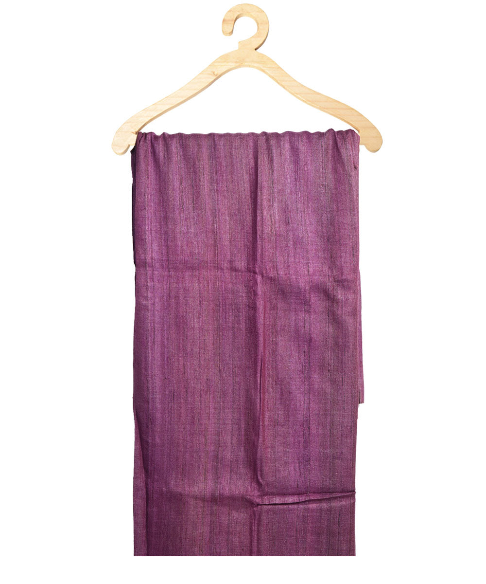 Purple handwoven ghicha tussar silk kurta material(2.5m per qty)