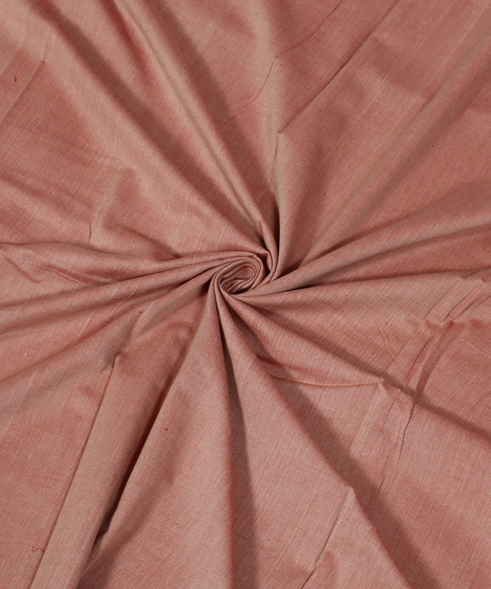 Reversible Pink and Cream Handloom Cotton Fabric