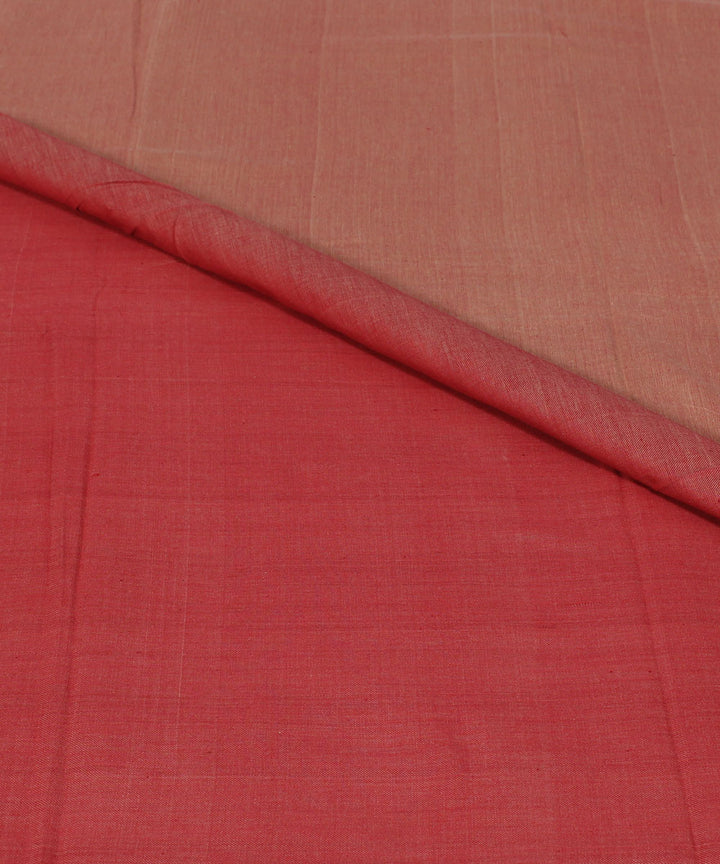 Reversible Pink and Cream Handloom Cotton Fabric
