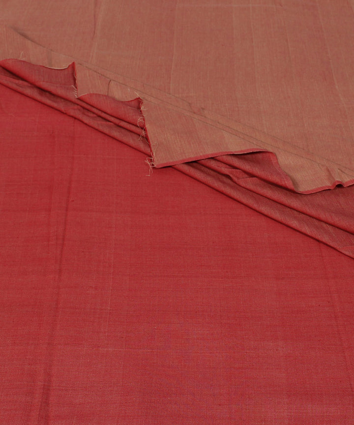 Reversible Pink and Cream Handloom Cotton Fabric