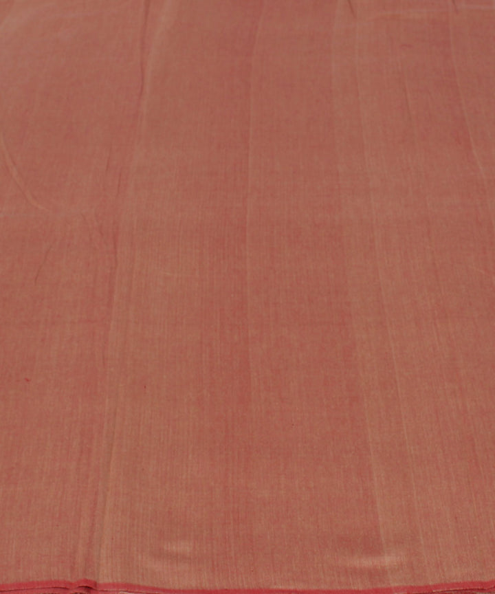 Reversible Pink and Cream Handloom Cotton Fabric