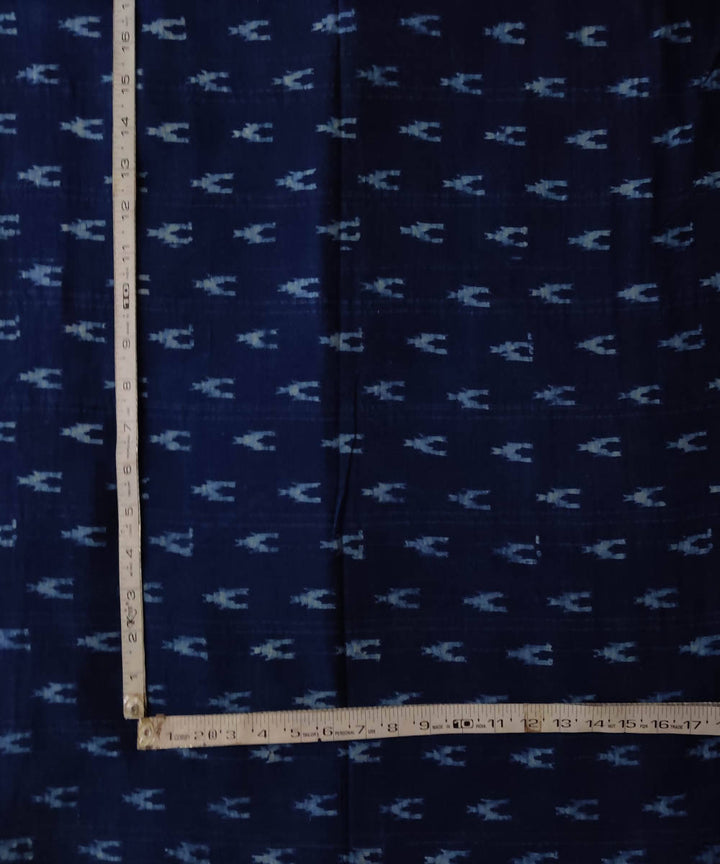 Navy natural dye dabu handblock print handspun handwoven cotton fabric(2.5m per qty)