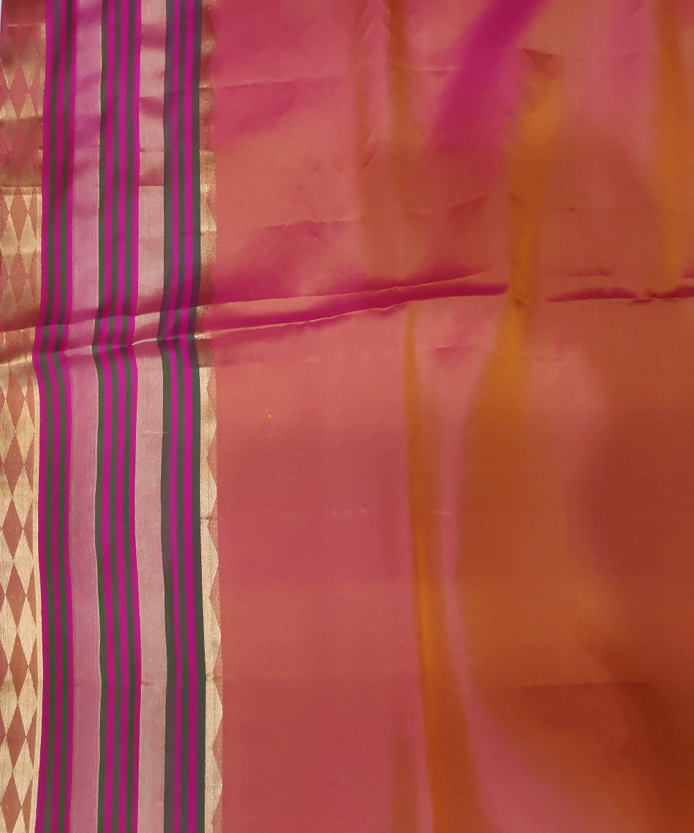 blue maroon stripe handwoven uppada silk saree