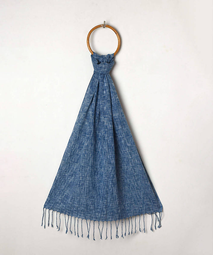 Handwoven indigo striped vegetable dyed cotton stole