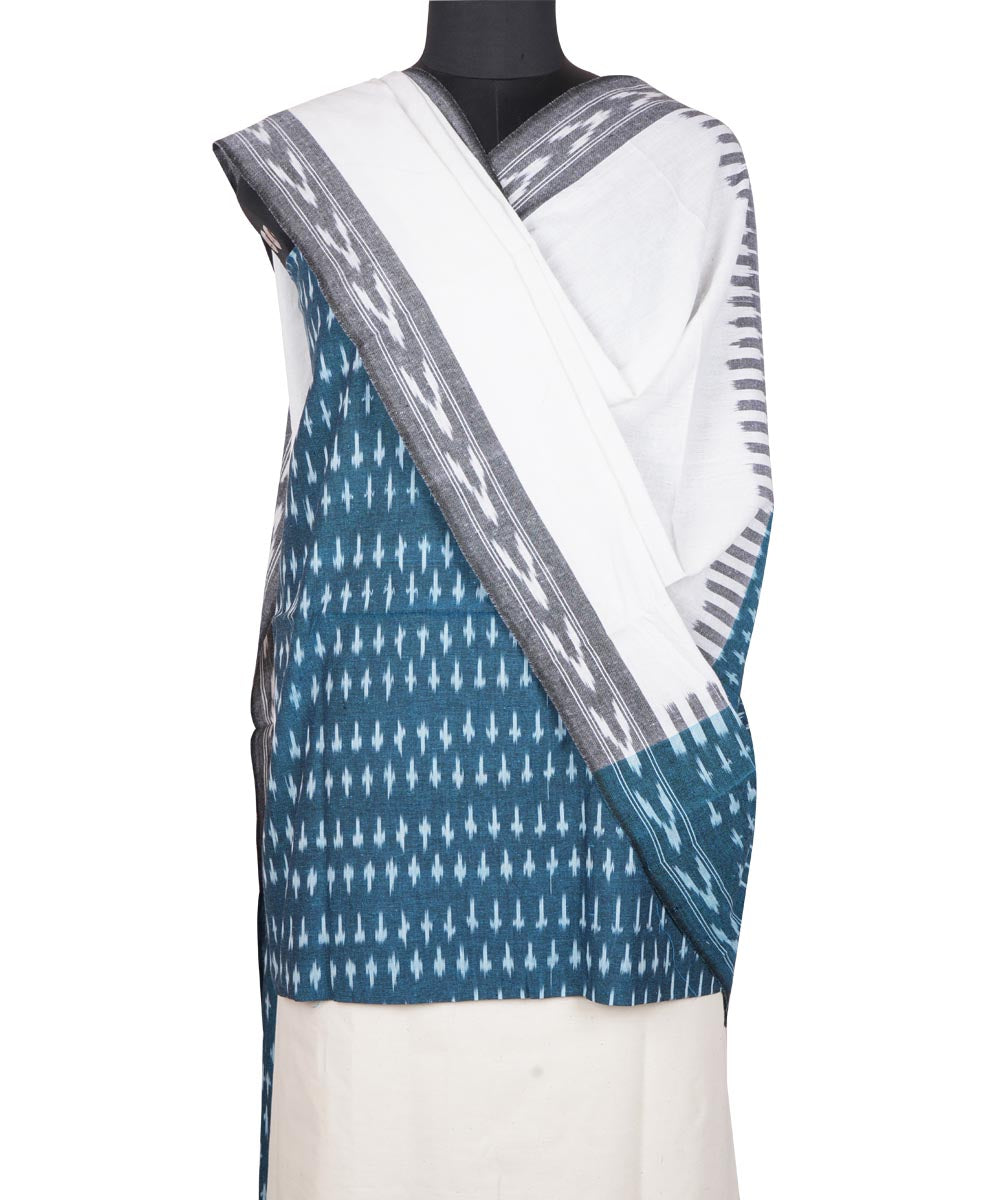 pochampally ikat cotton dress material Green Pochampally Ikat Silk Cotton 3pc Unstitched Dress Material Suit Set