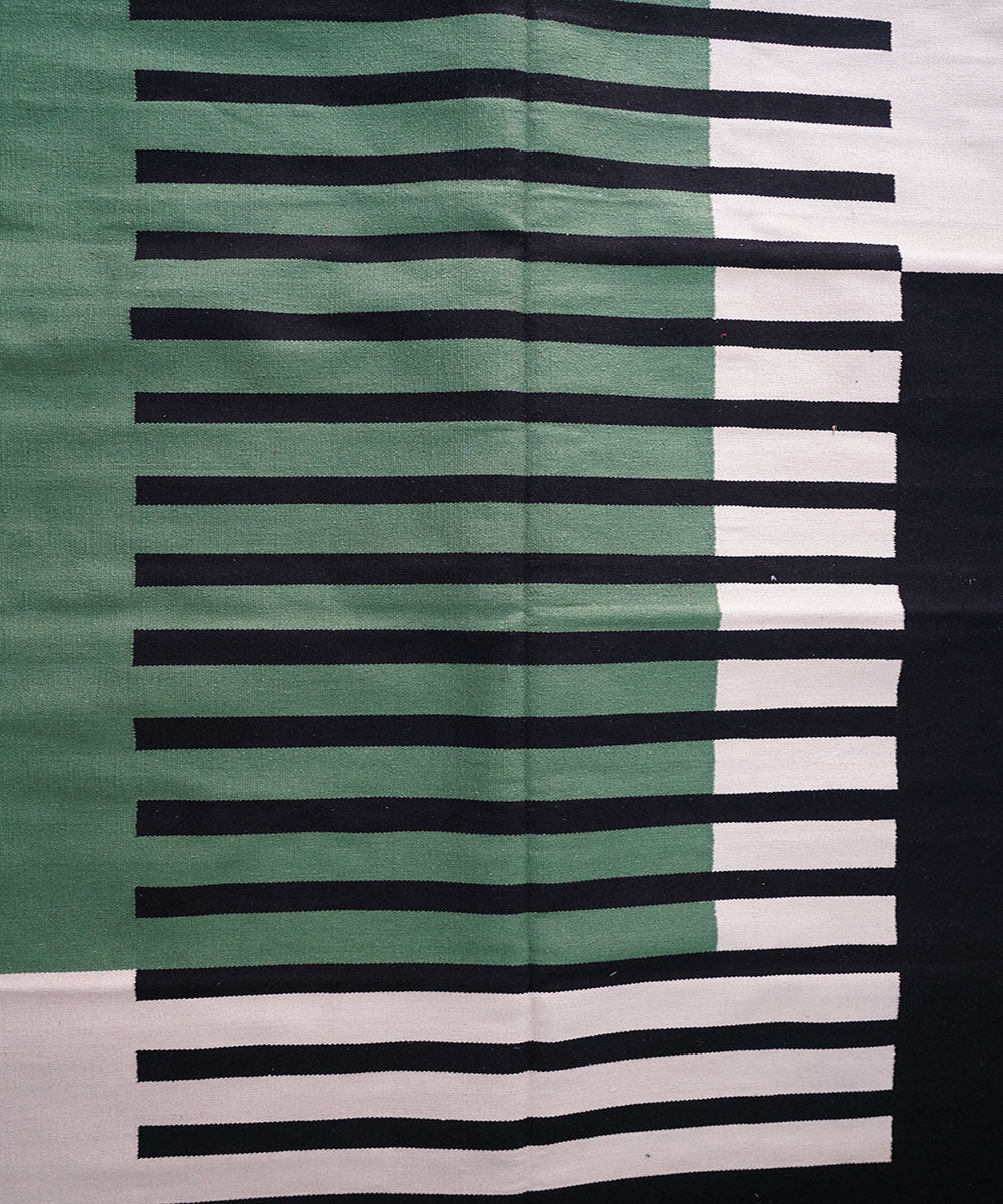 Multicolor handwoven cotton interlock dhurrie