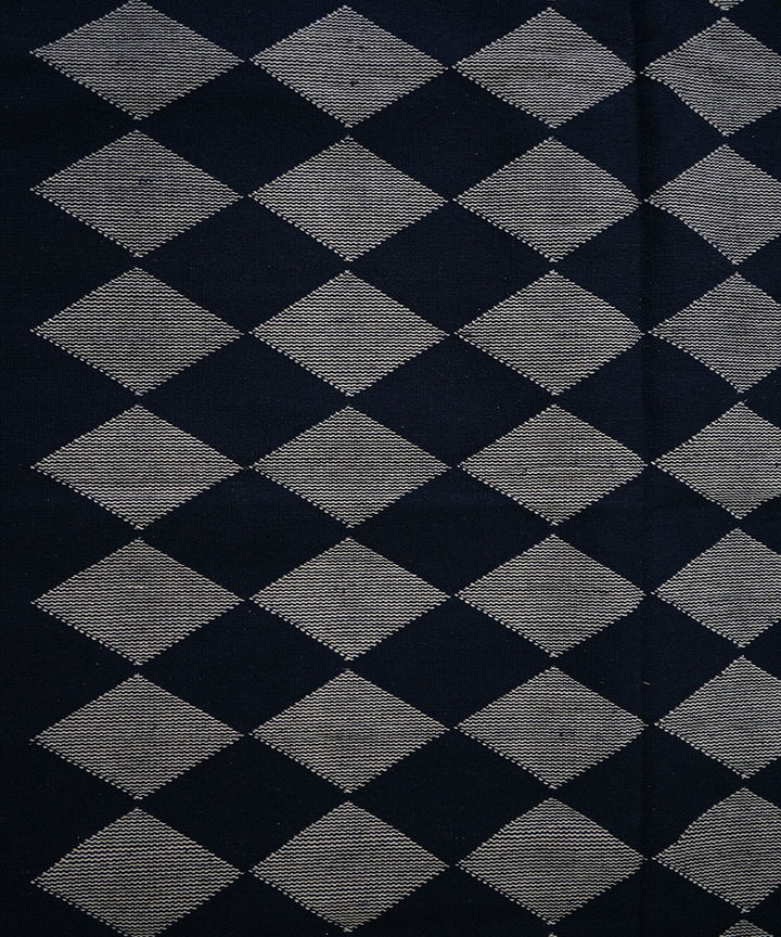 Black handwoven cotton interlock dhurrie