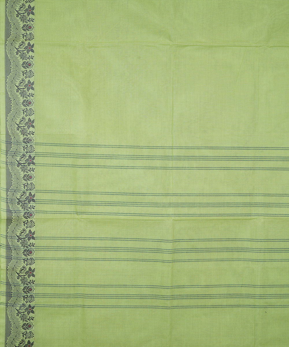 Light green handwoven cotton venkatagiri saree