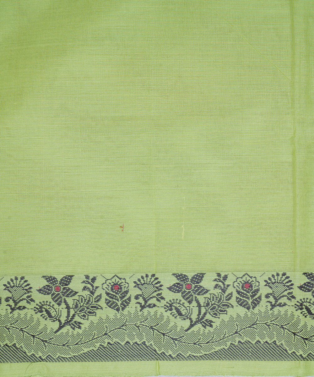 Light green handwoven cotton venkatagiri saree