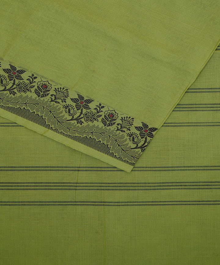 Light green handwoven cotton venkatagiri saree