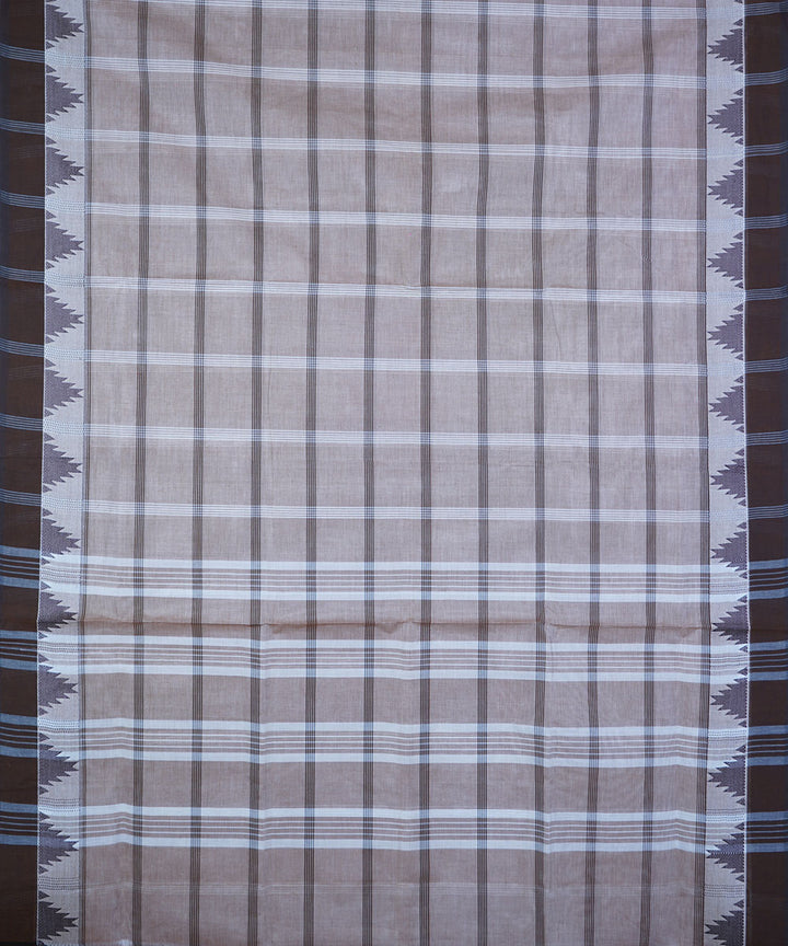 Grey handwoven cotton venkatagiri saree