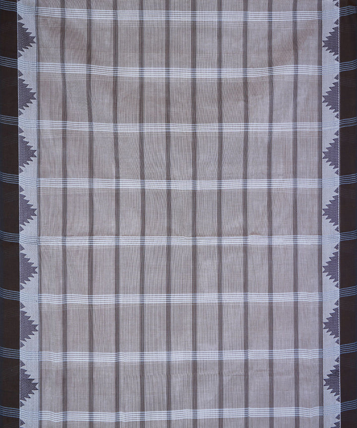 Grey handwoven cotton venkatagiri saree