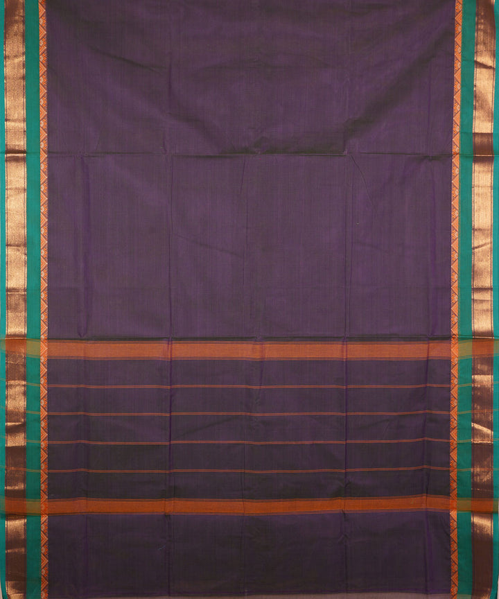 Purple handwoven cotton venkatagiri saree