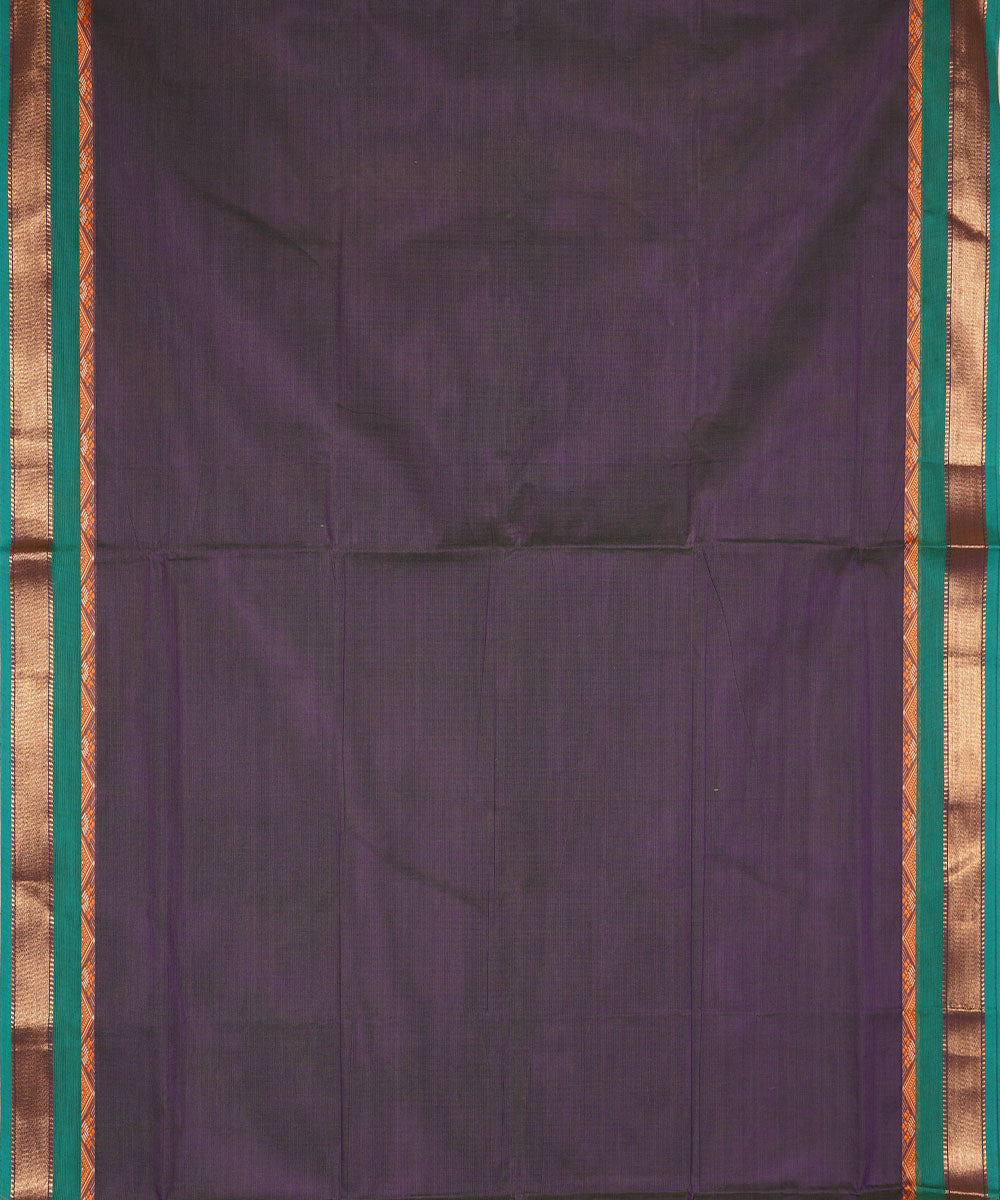 Purple handwoven cotton venkatagiri saree