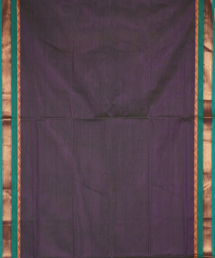 Purple handwoven cotton venkatagiri saree