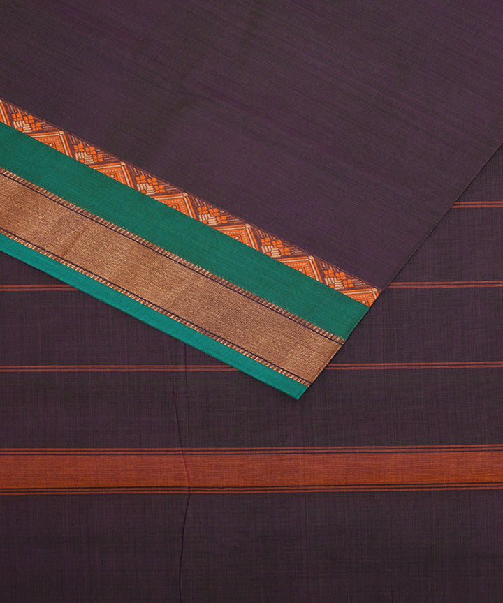 Purple handwoven cotton venkatagiri saree