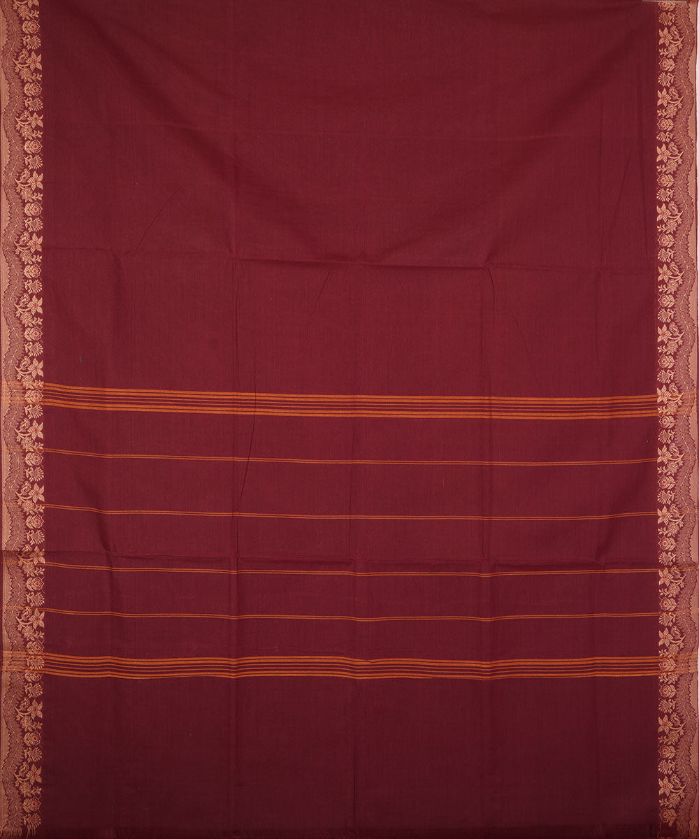 Red handwoven cotton venkatagiri saree