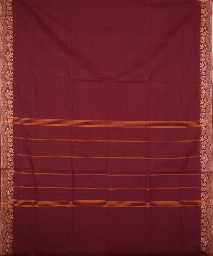 Red handwoven cotton venkatagiri saree