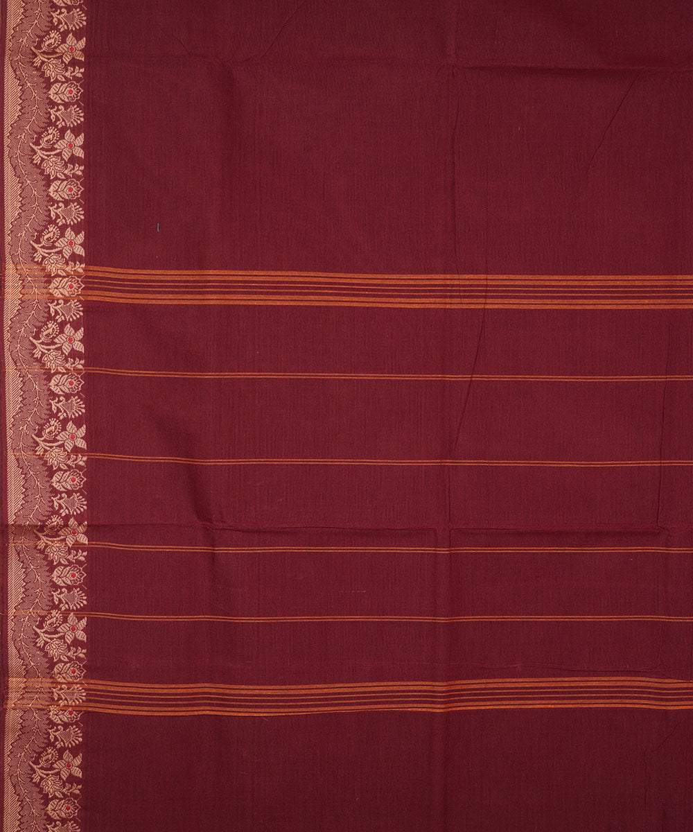 Red handwoven cotton venkatagiri saree