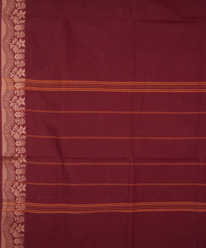 Red handwoven cotton venkatagiri saree