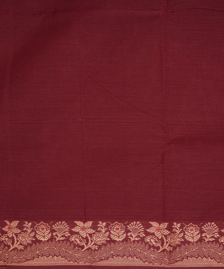 Red handwoven cotton venkatagiri saree