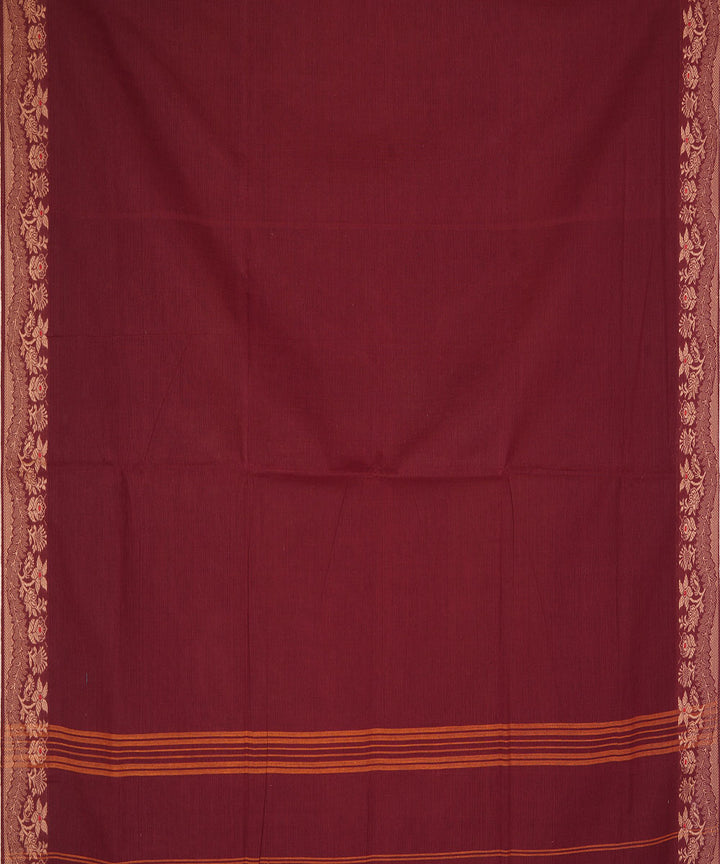 Red handwoven cotton venkatagiri saree