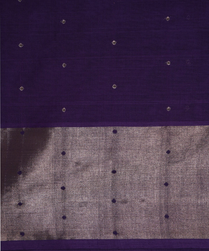 Violet handwoven cotton venkatagiri saree
