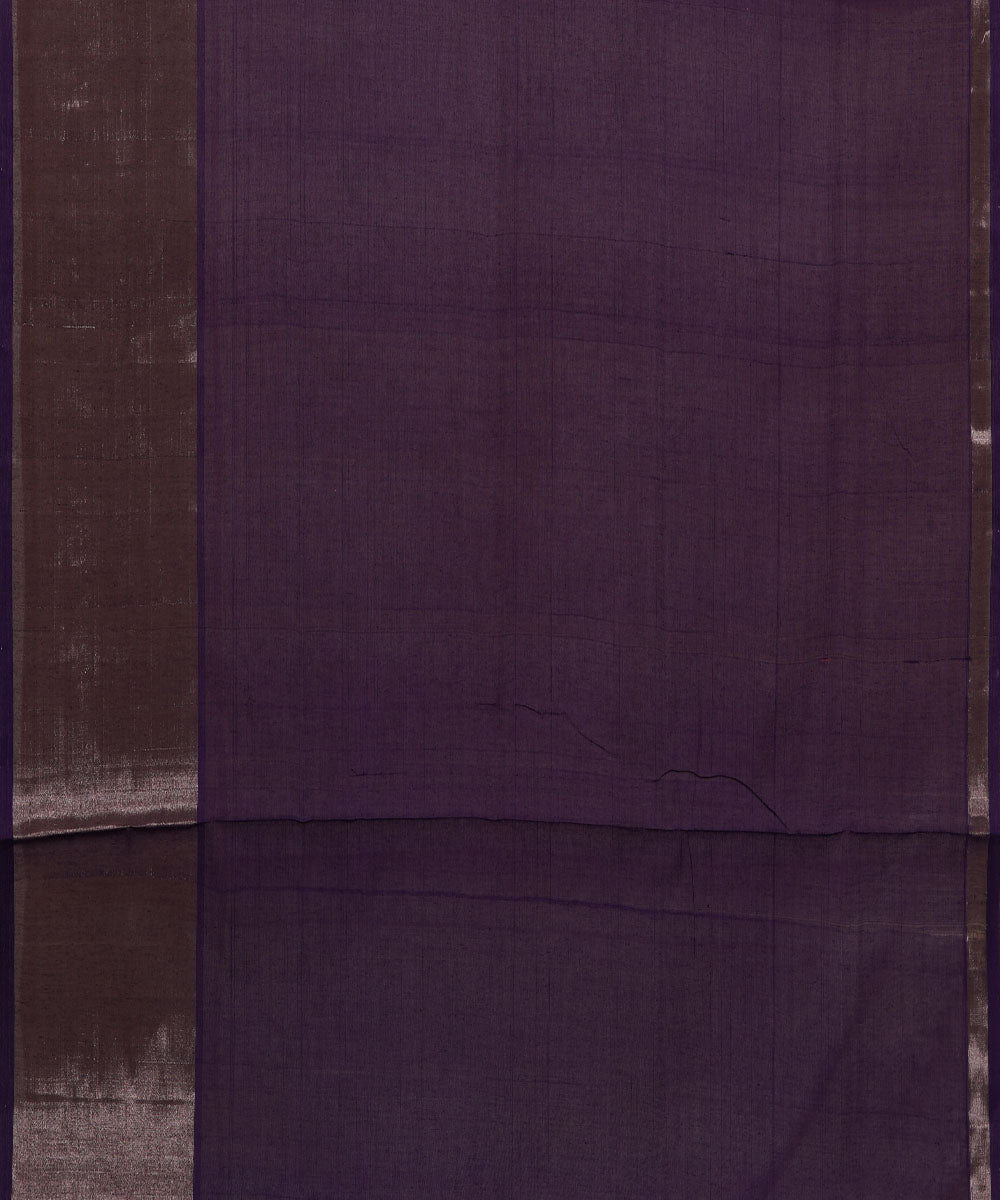 Violet handwoven cotton venkatagiri saree
