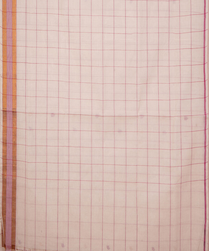 White handwoven cotton venkatagiri saree