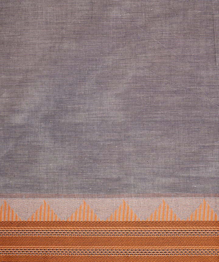 Grey hand loom cotton venkatagiri saree