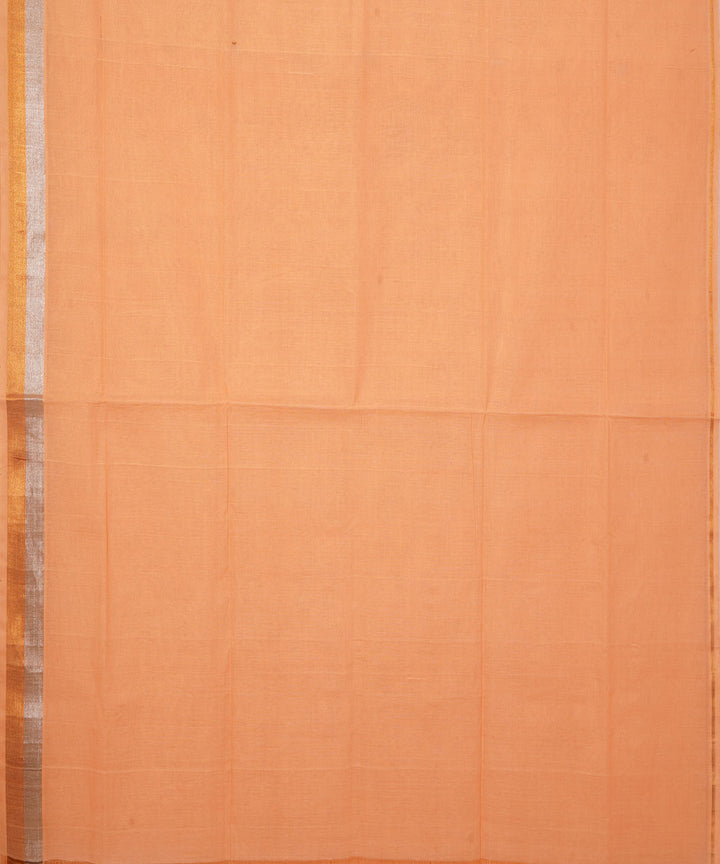 Peach handloom cotton venkatagiri saree