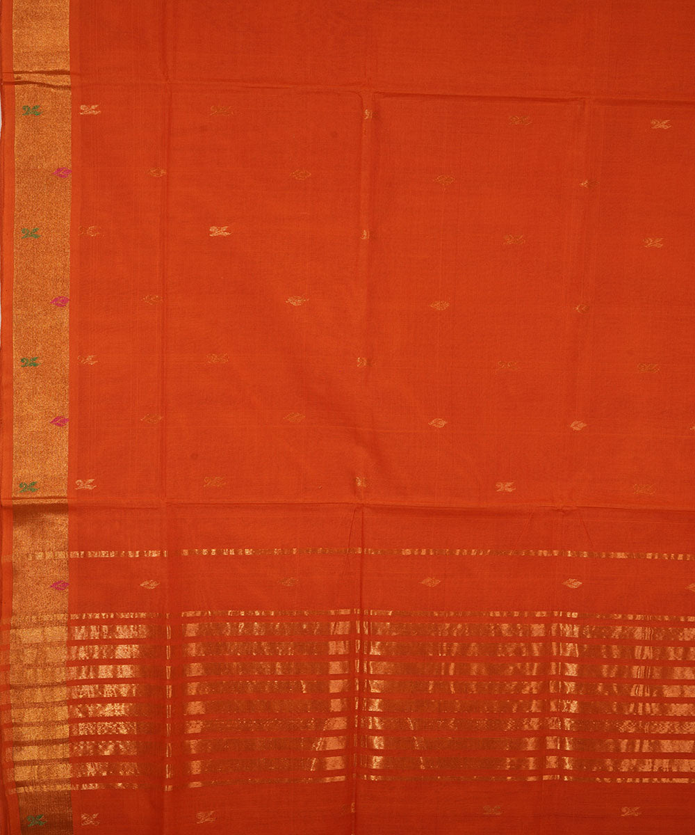 Red hand loom cotton venkatagiri saree