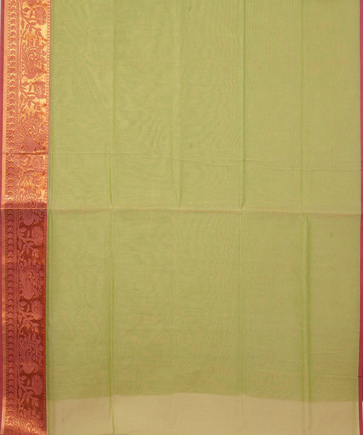 Light green hand loom cotton venkatagiri saree