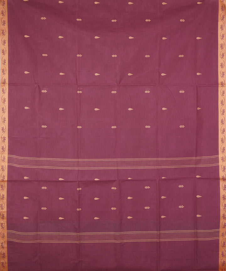 Purple handwoven cotton venkatagiri saree