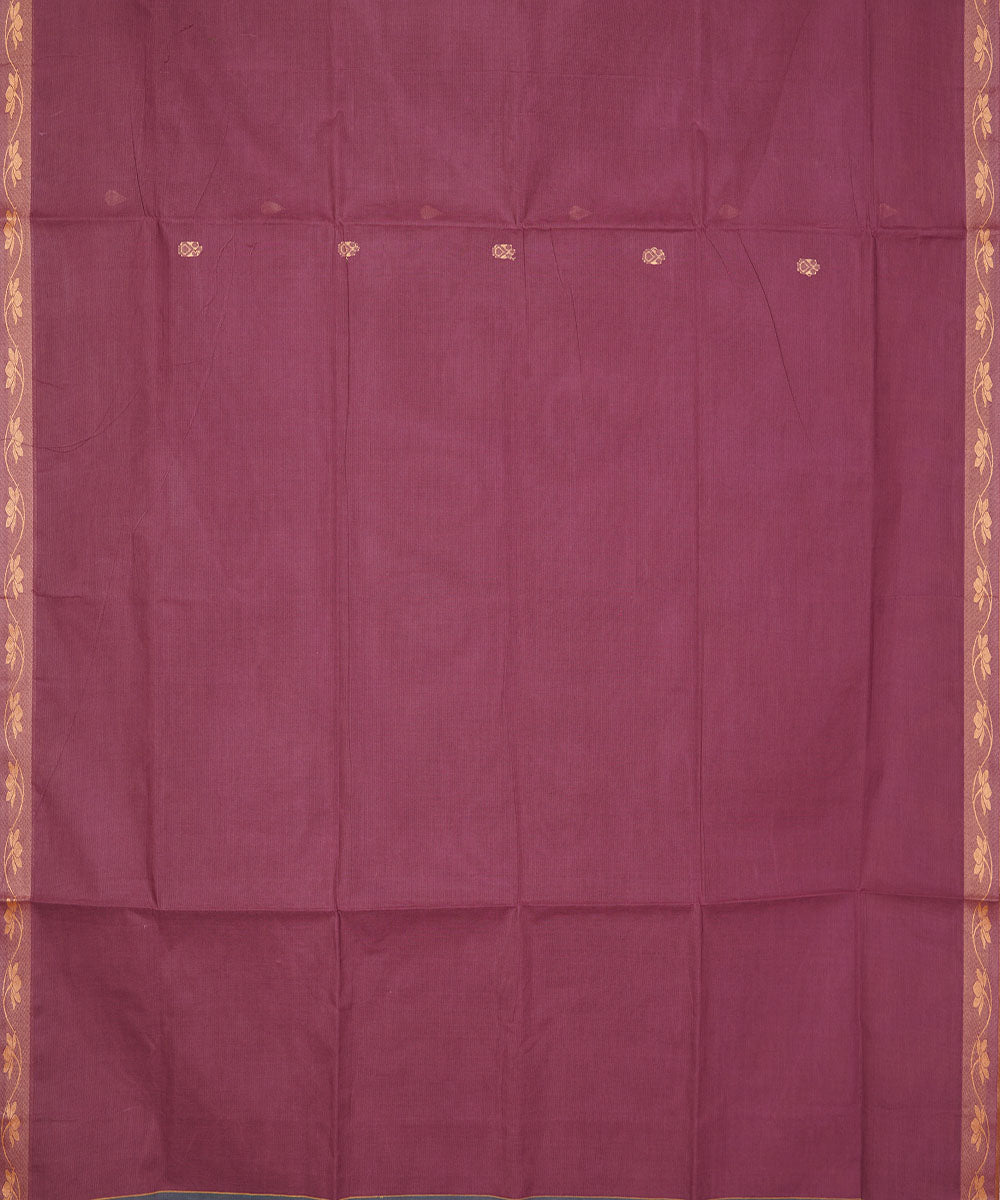 Purple handwoven cotton venkatagiri saree