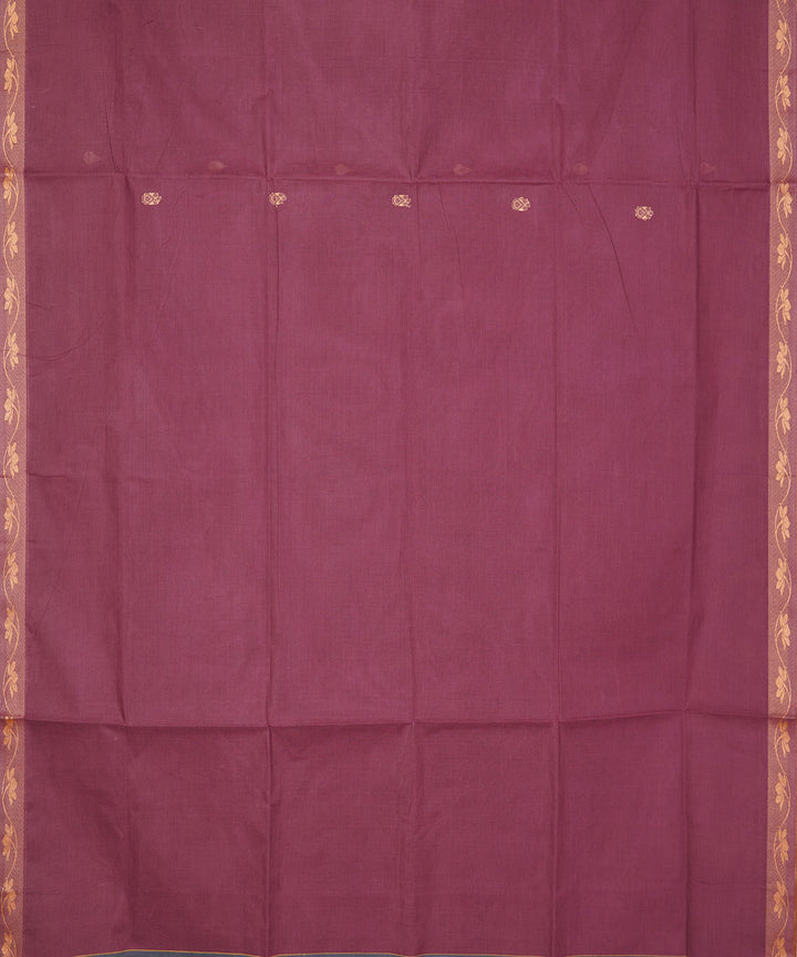 Purple handwoven cotton venkatagiri saree