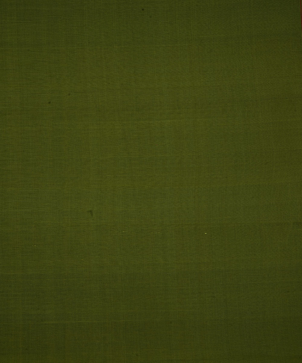 Dark green natural dye hand woven ponduru cotton fabric