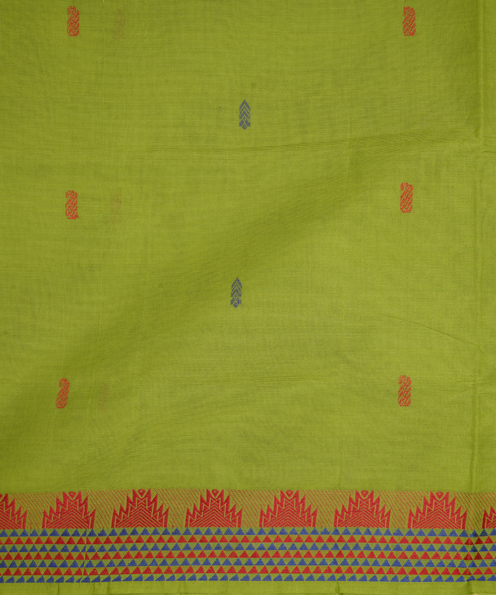 Light green handloom cotton venkatagiri saree