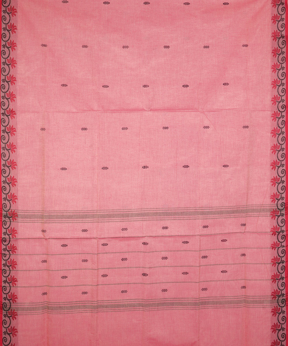 Light pink handwoven cotton venkatagiri saree