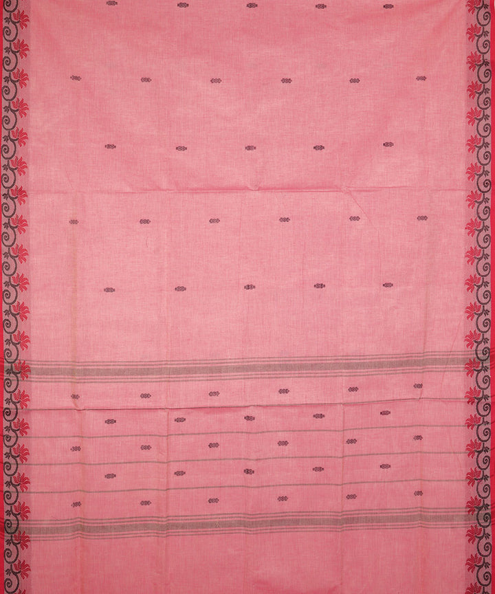Light pink handwoven cotton venkatagiri saree