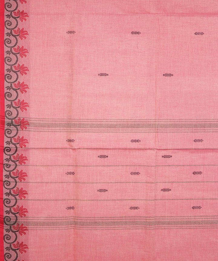 Light pink handwoven cotton venkatagiri saree