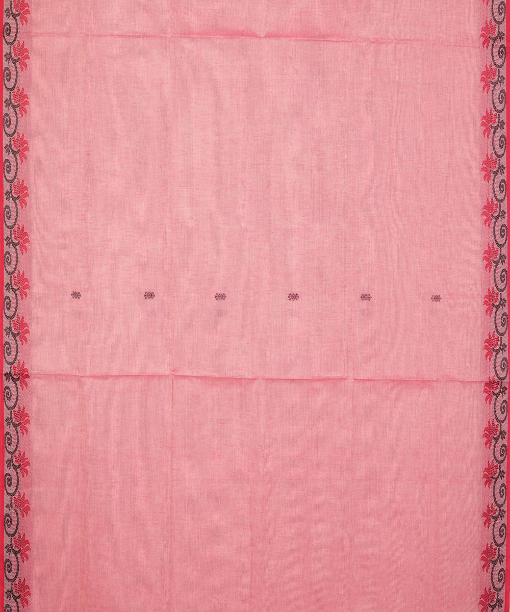Light pink handwoven cotton venkatagiri saree